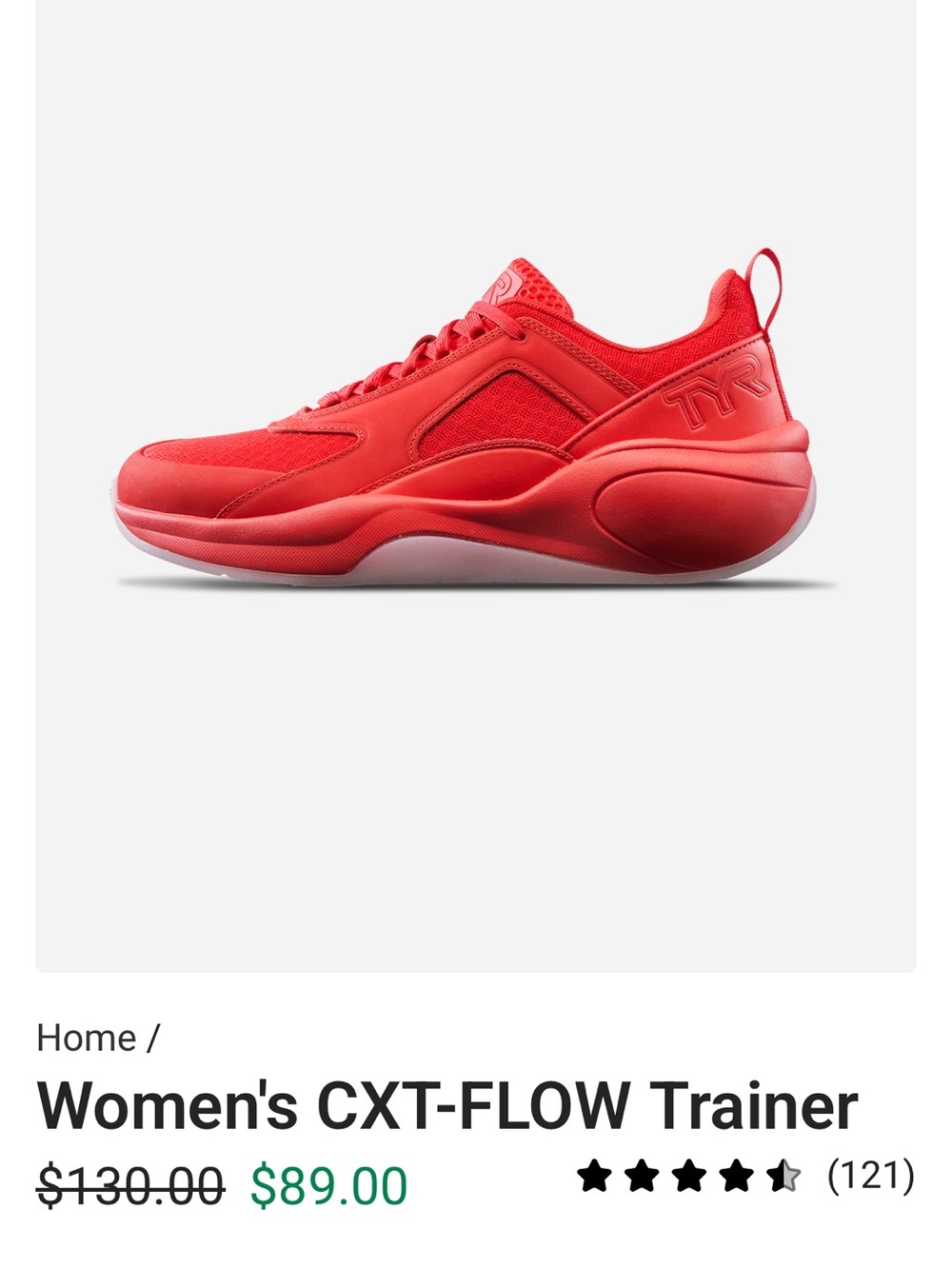 TYR Women's CXT-FLOW Trainer - Vibrant Red